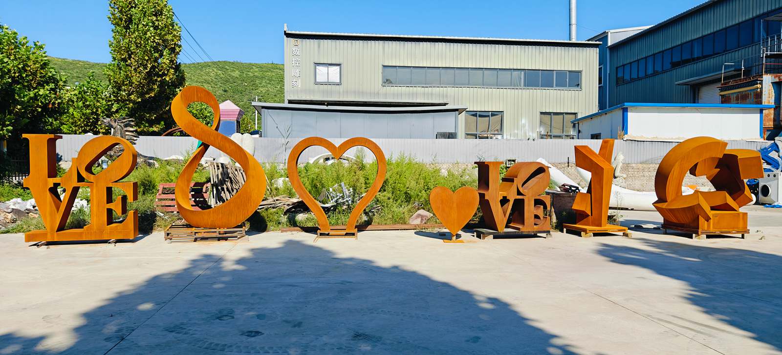 some nice corten steel sculptures