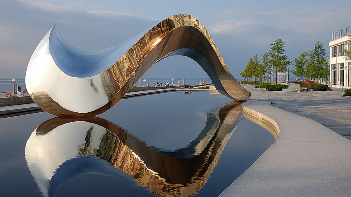 Why Do Cities Love Reflective Sculptures? - News - 4 huge abstract metal sculpture