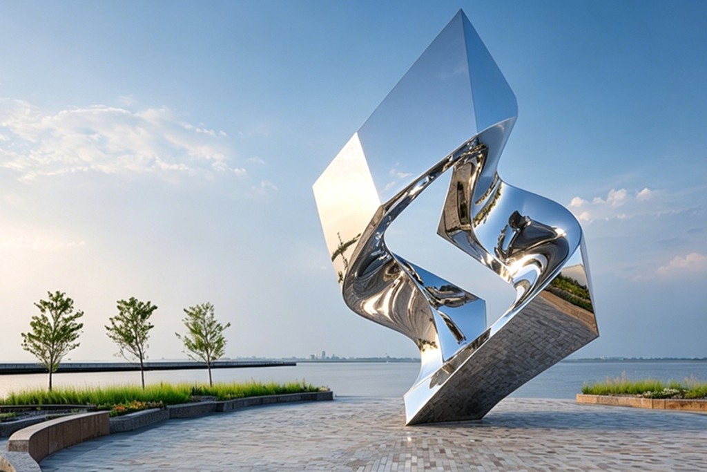 huge metal sculpture for seaside