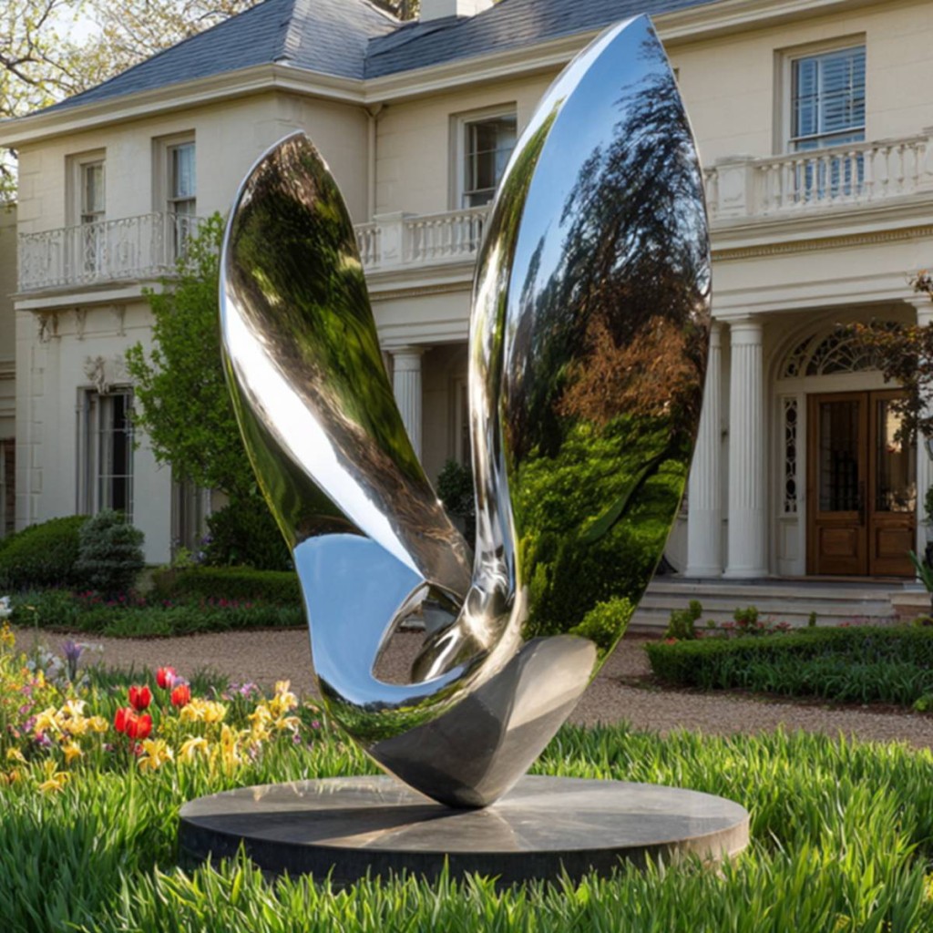 stainless steel metal sculpture