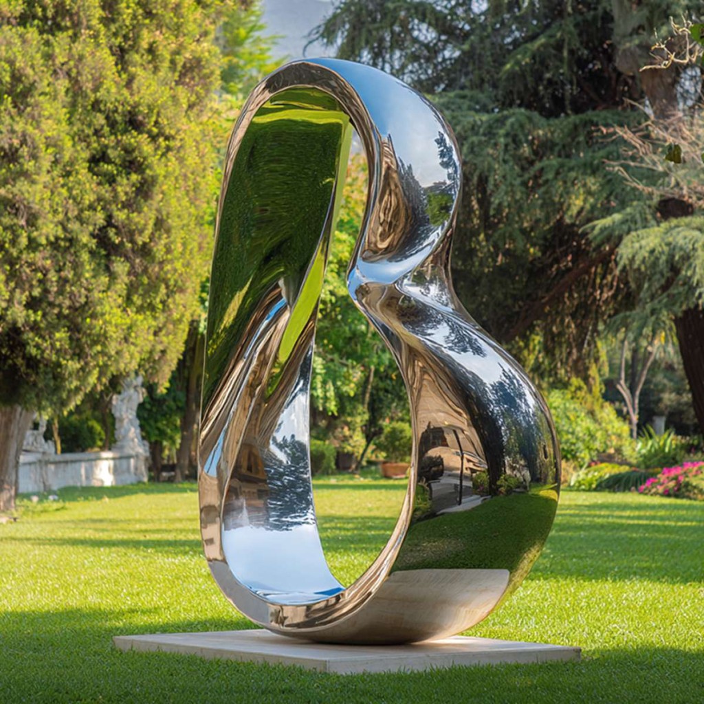 stainless steel metal sculpture