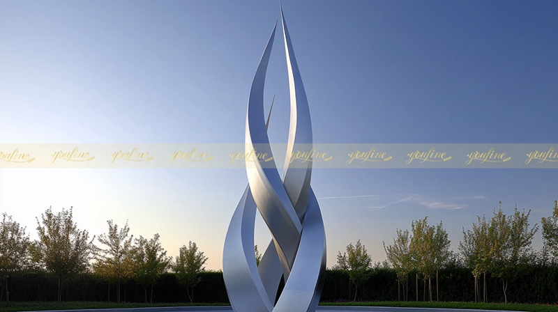 Giant Flame Metal Sculpture