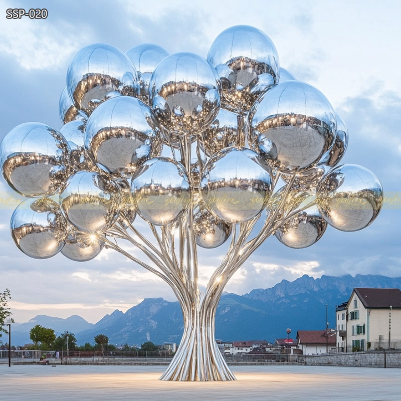 Polished Stainless Steel Balloon Tree Sculpture SSP 020