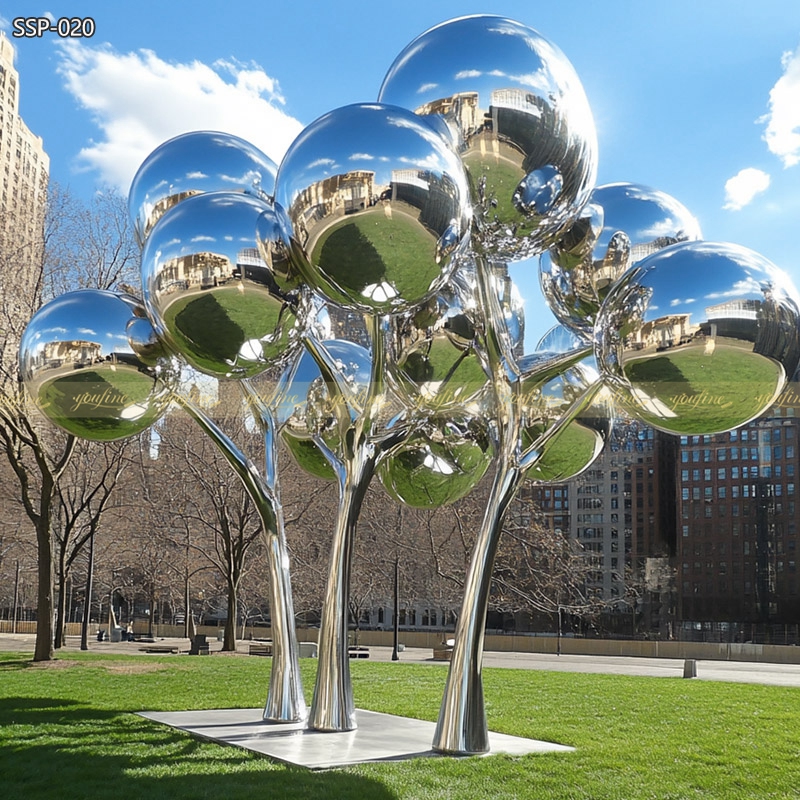 Polished Stainless Steel Balloon Tree Sculpture SSP 020