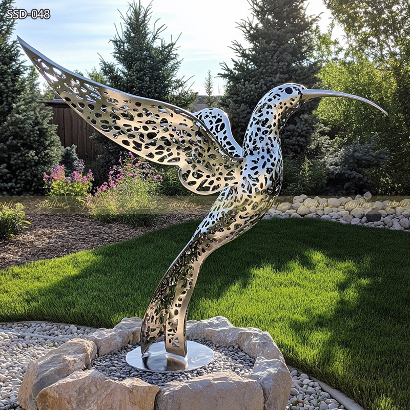 Customizable Metal Hummingbird Sculpture SSD-048 - Garden Metal Sculpture - 3