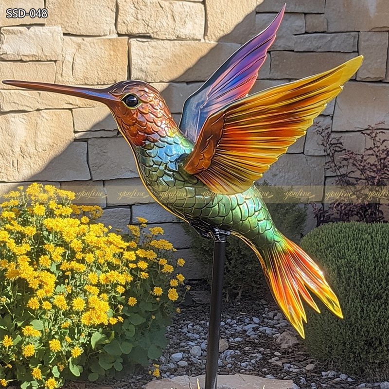 Customizable Metal Hummingbird Sculpture SSD-048 - Garden Metal Sculpture - 2
