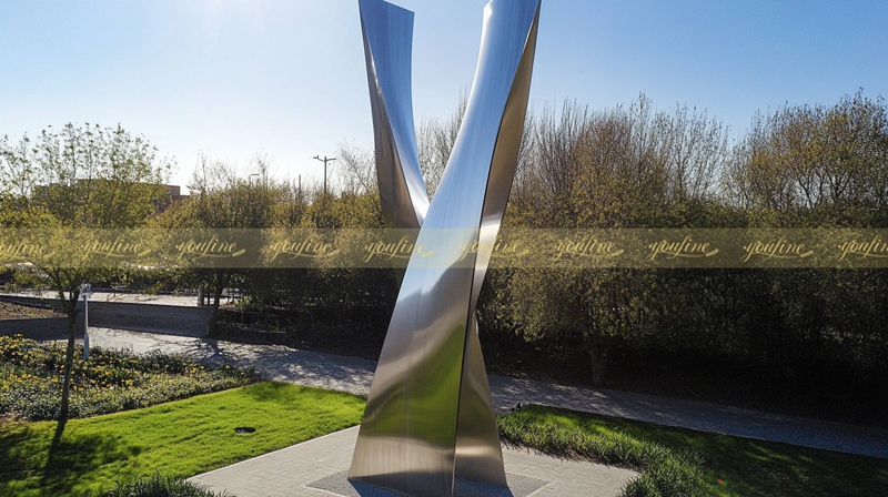 Stainless Steel Square Monument Sculpture