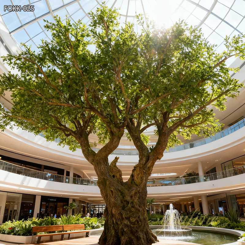 modern large fiberglass artificial Olive trees