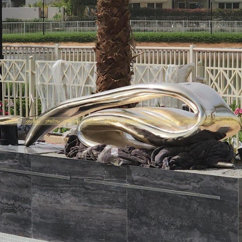 metal abstract modern sculpture