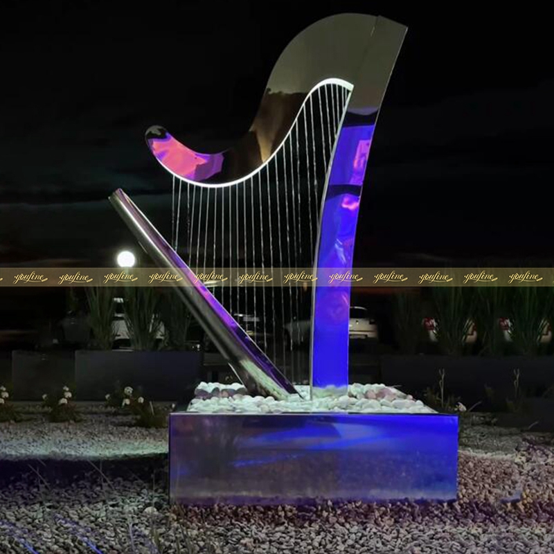metal modern water fountain