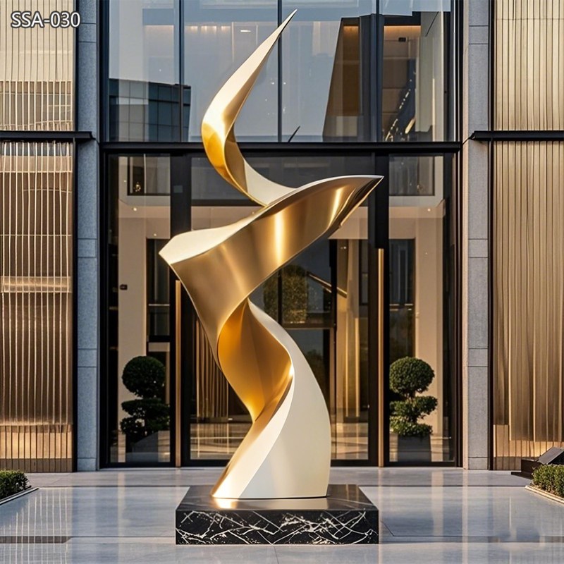hotel lobby golden Stainless Steel Luxury Sculpture