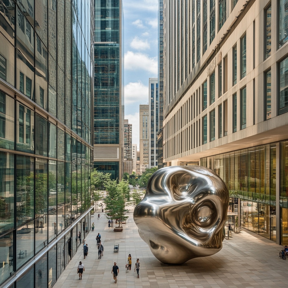 public modern abstract sculpture