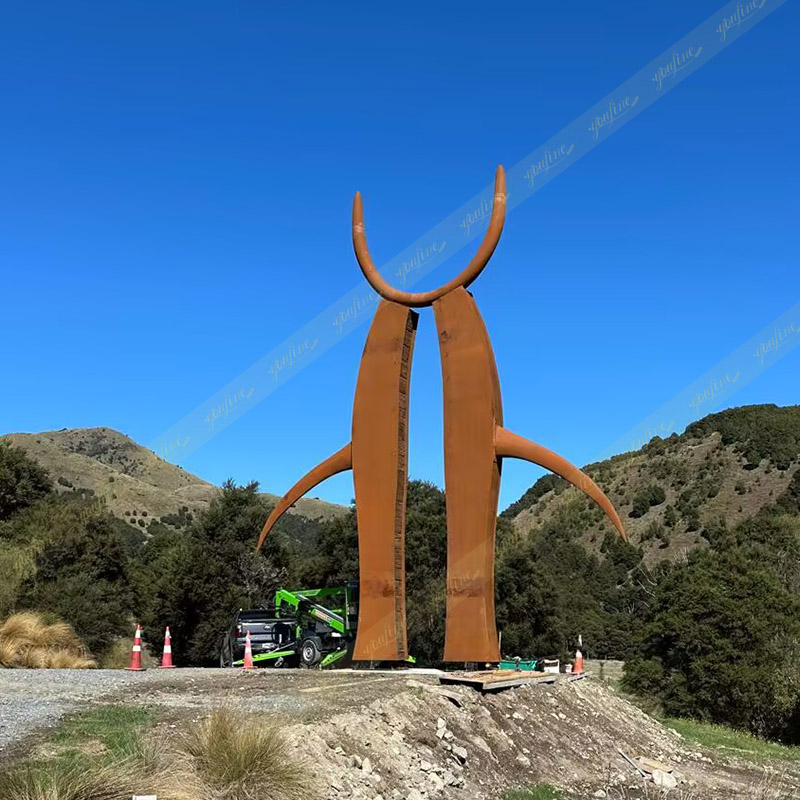 New Zealand Corten Steel Sculpture Project for Honoring Waitaha People