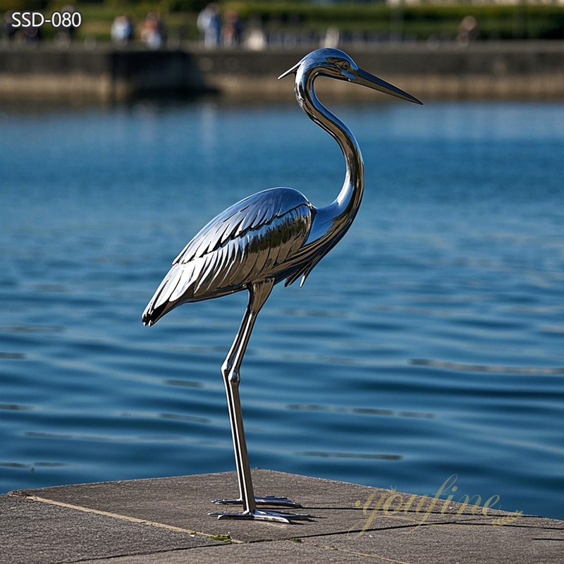 high quality Blue Heron Metal Yard Art Sculpture