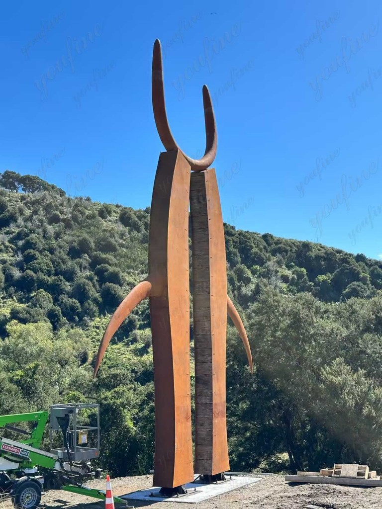 feedback of Honoring Waitaha People corten steel sculpture project in New Zealand