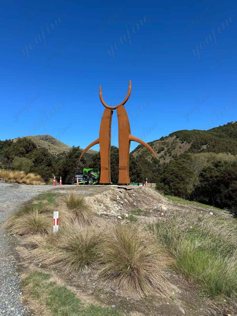 feedback of Honoring Waitaha People corten steel sculpture project in New Zealand