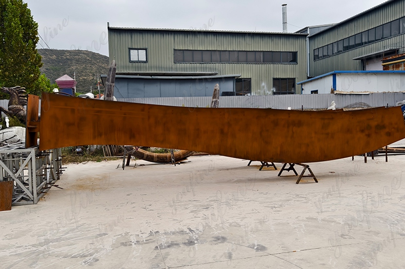production of Honoring Waitaha People corten steel sculpture project in New Zealand