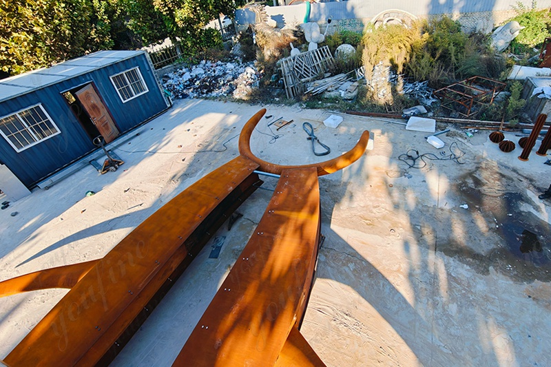 test installation of Honoring Waitaha People corten steel sculpture project in New Zealand