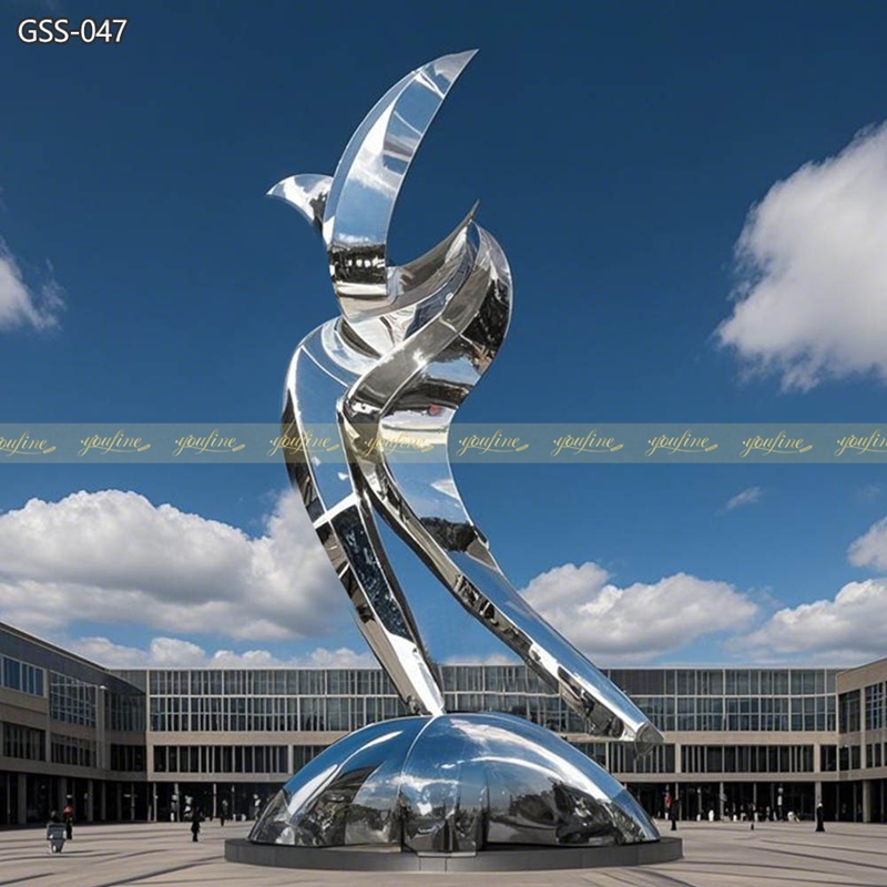 Abstract Stainless Steel Giant Metal Sculpture