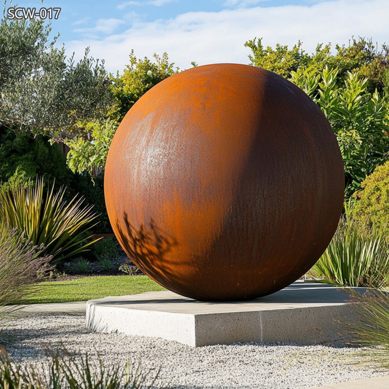 large Corten Steel Sphere for Landscapes
