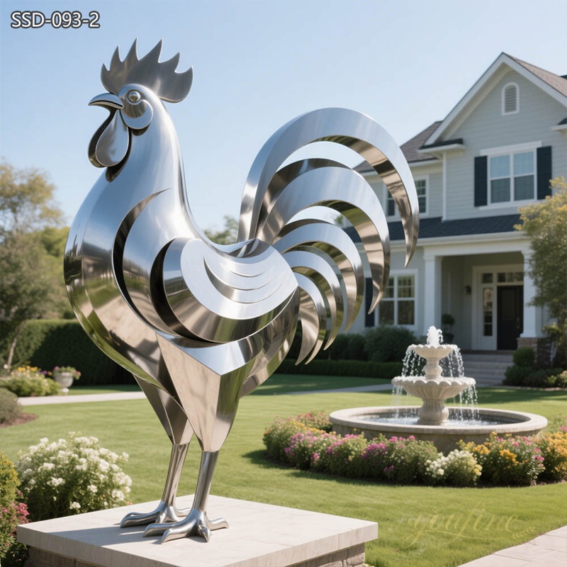 large Metal Rooster Sculpture