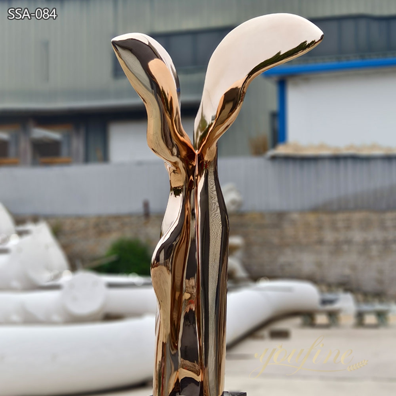 high quality Rose Gold Abstract Stainless Steel Sculpture