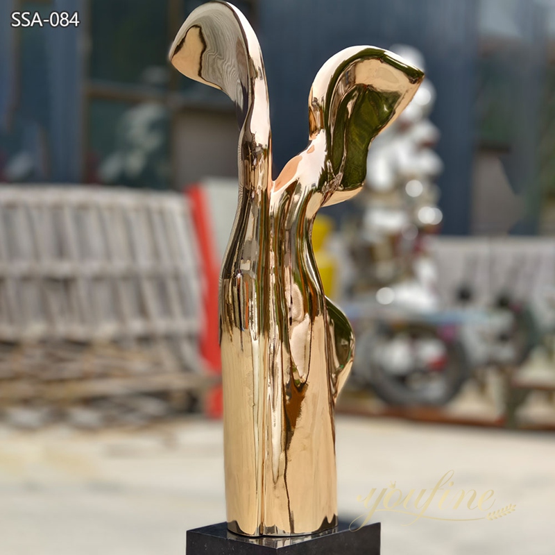 modern Rose Gold Stainless Steel Sculpture