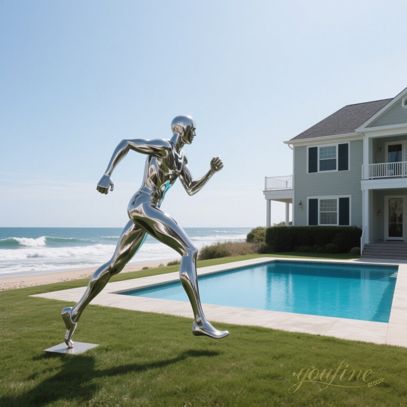 stainless steel Running Man Statue