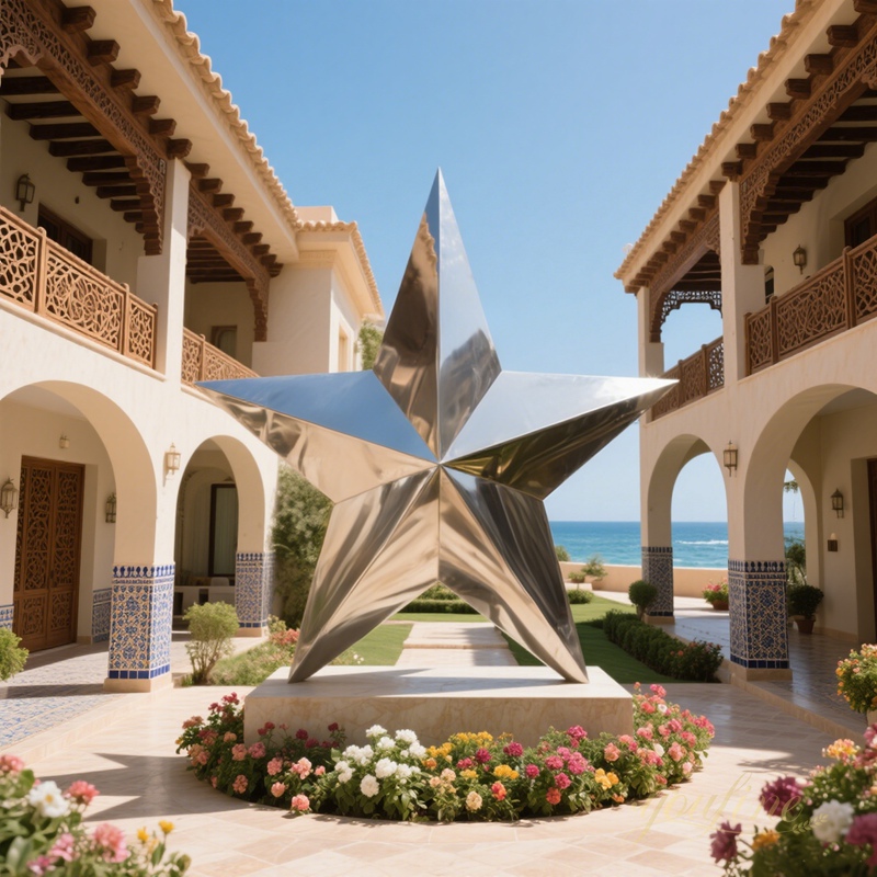 stainless steel Shiny Star Sculpture