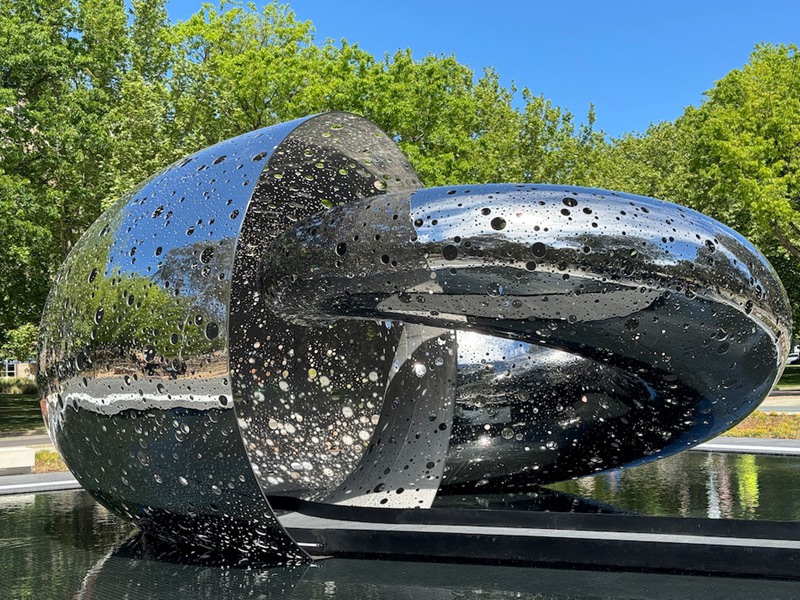 large Landmark Stainless Steel Ouroboros Sculpture