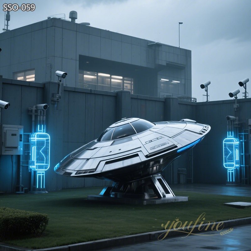 high quality Large Modern Stainless Steel UFO Sculpture
