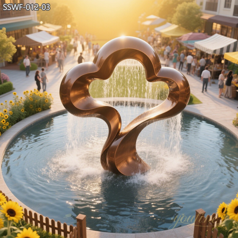stainless steel l cloud Fountain Sculpture
