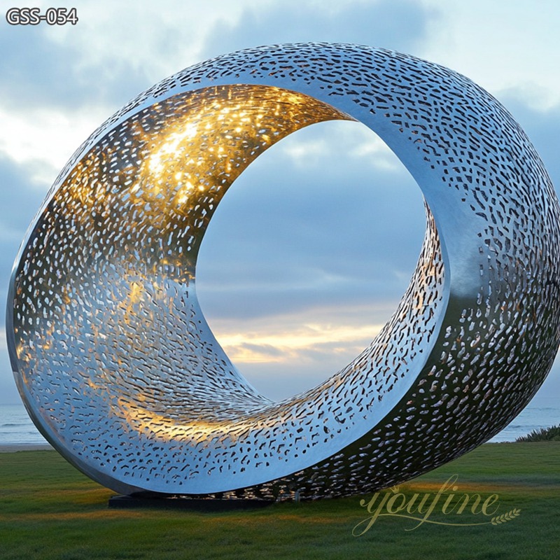 large Modern Landmark Stainless Steel Sculpture