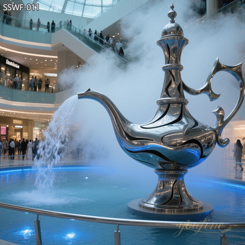 high quality Stainless Steel Arabic Teapot Sculpture Fountain