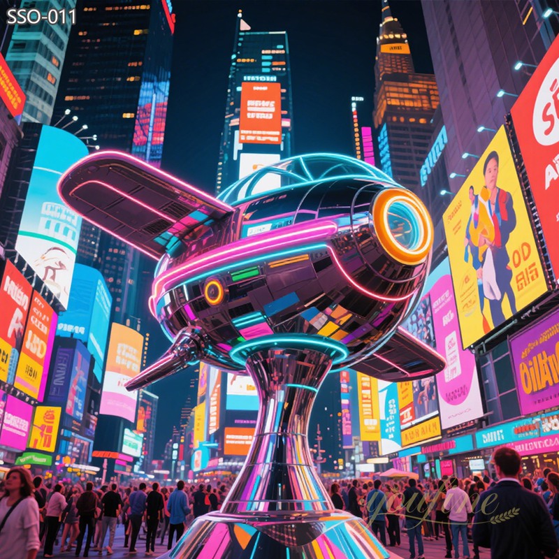 stainless steel large Spaceship Sculpture Sculpture