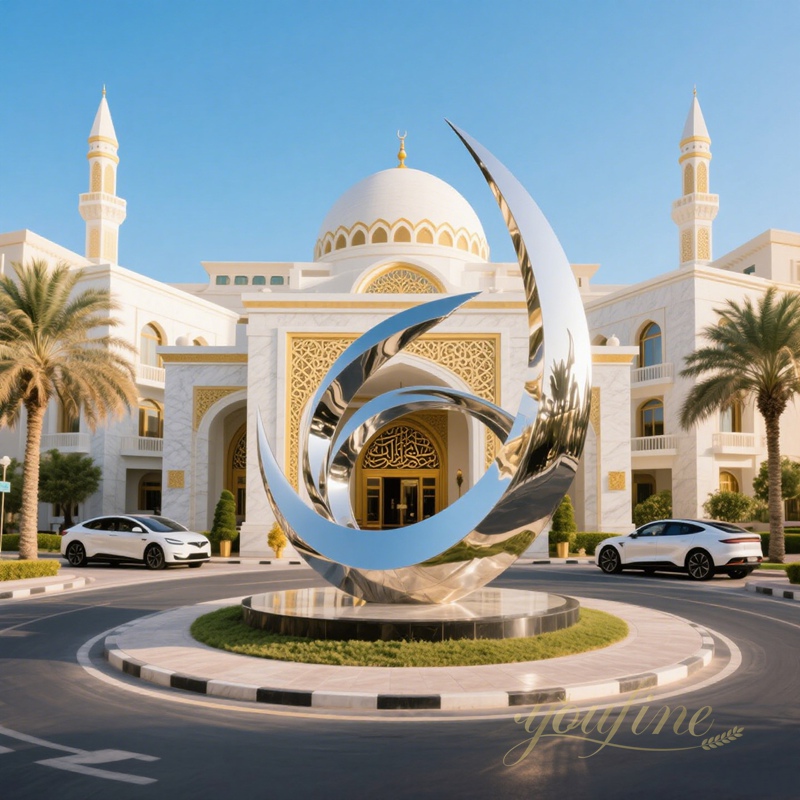 stainless steel Crescent Moon and Wave Shape