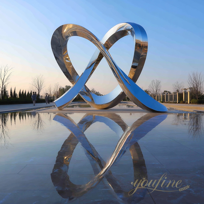modern Large Outdoor Metal abstract heart Sculptures