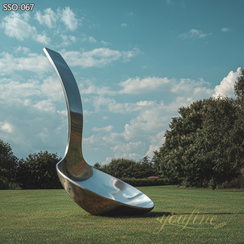 outdoor Large Stainless Steel Spoon Sculpture