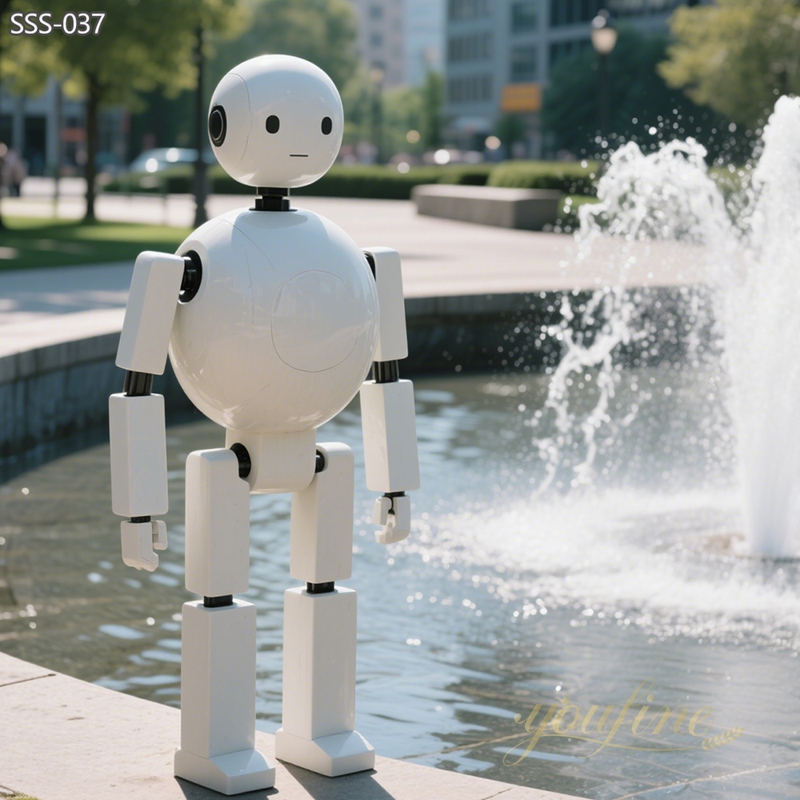 high quality Modern Sci-Fi Stainless Steel Robot Sculpture