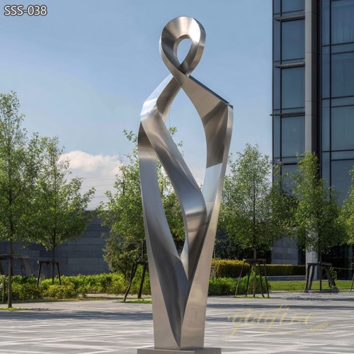 park Modern Stainless Steel Abstract Figure Sculpture