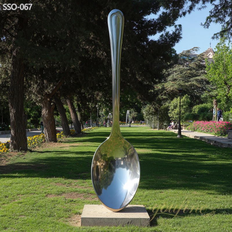 park Outdoor Stainless Steel Spoon Sculpture