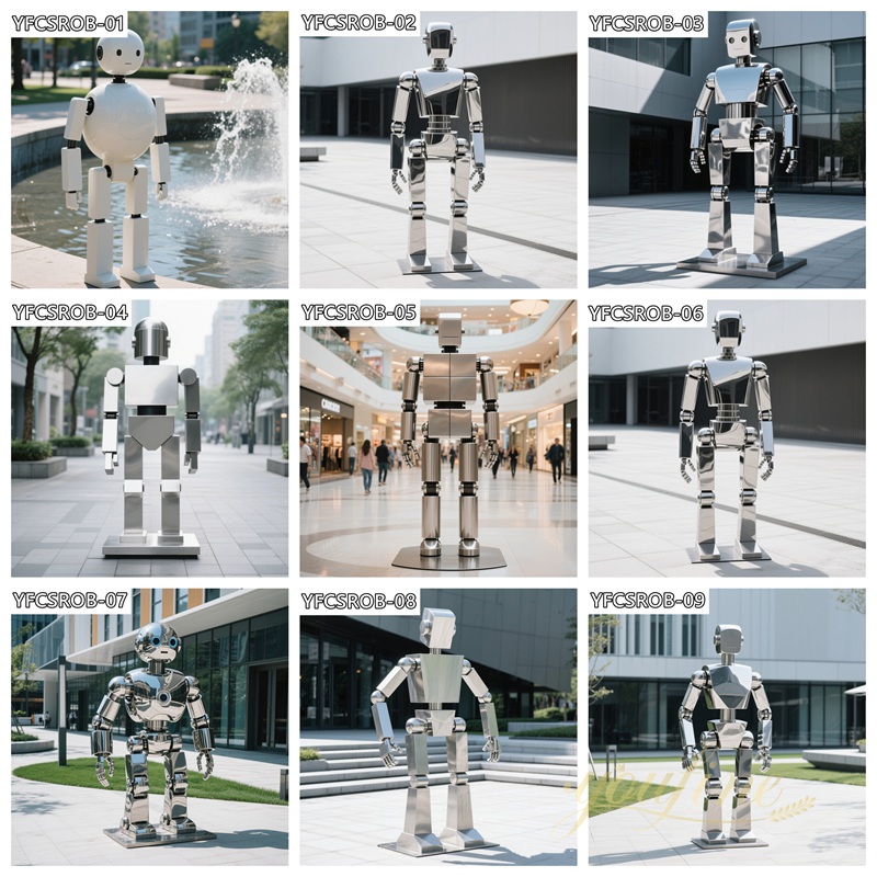 high quality Stainless Steel Robot Sculpture