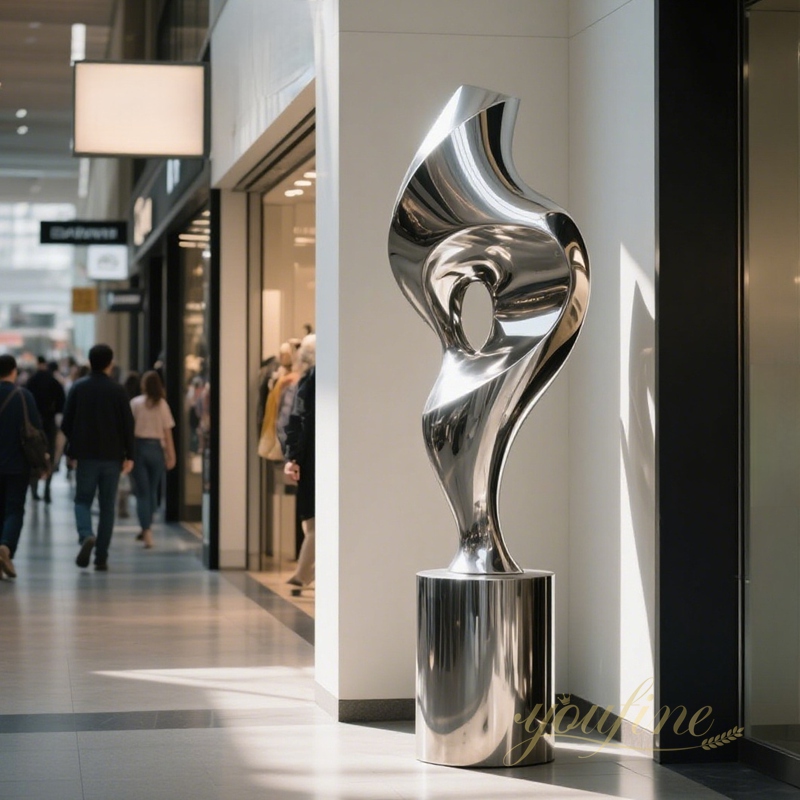 abstract Stainless Steel Sculpture for shopping mall 