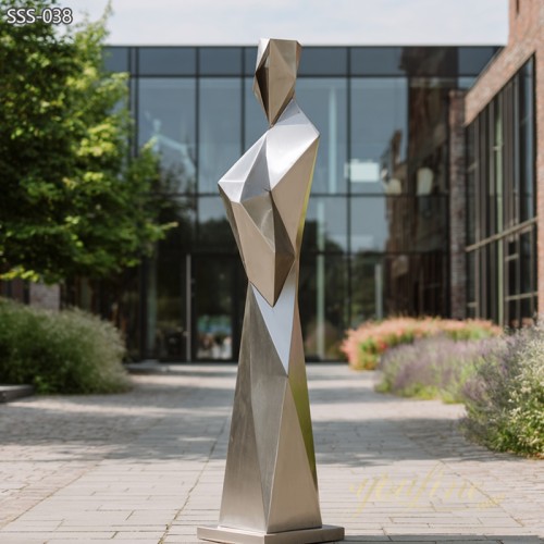 geometric metal Abstract Figure Sculpture