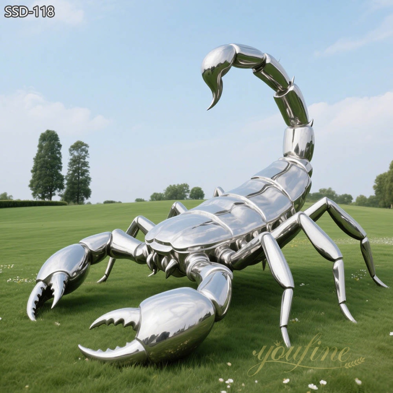 Large Stainless Steel Scorpion Sculpture for Outdoor Lawn SSD-118 - Metal Animal Sculpture - 1