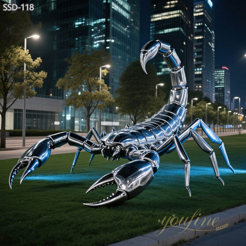 Large Stainless Steel Scorpion Sculpture for Outdoor Lawn SSD-118 - Metal Animal Sculpture - 2