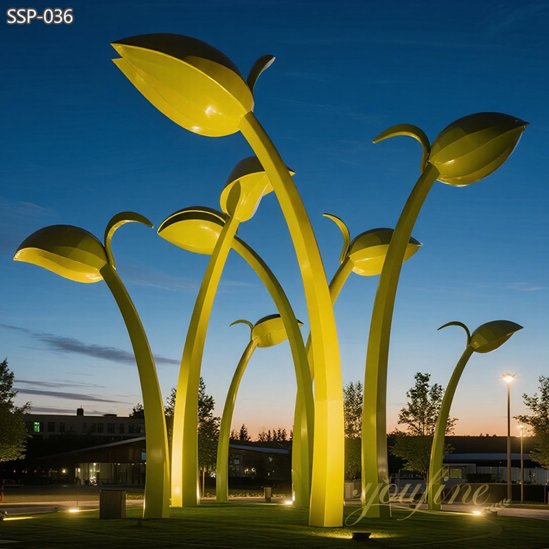 HUGE Metal Artwork Bean Sprout Sculpture