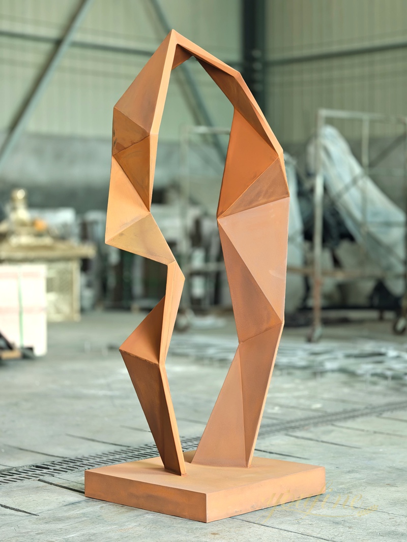 Modern Outdoor Corten Steel Geometric Art Sculpture SCW-028 - Abstract Corten Sculpture - 6