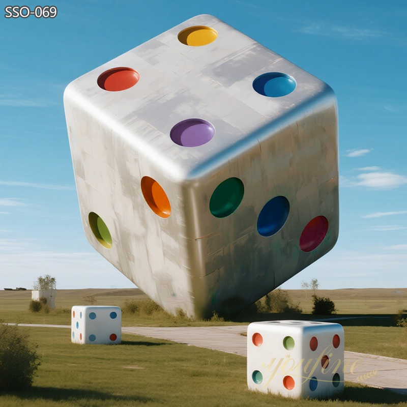 Outdoor Stainless Steel Art Dice Sculpture SSO-069