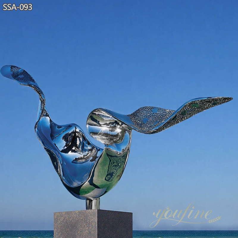 Stainless Steel Abstract Horizontal Sculpture for Seaside SSA-093